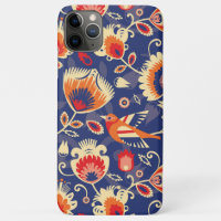 💛 🧡 Folklore patroon met gele bloemen 002