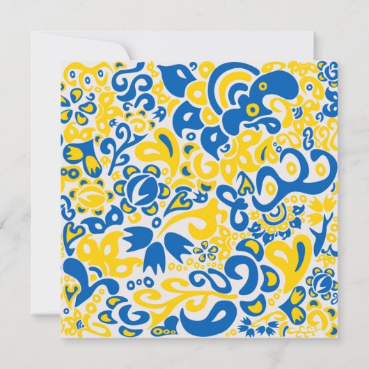 Folklore-patroon met Oekraïense vlaggeenkaart (Achterkant)