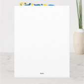 Folklore pattern with Oekrainian flag covu Bedankkaart (Achterkant)