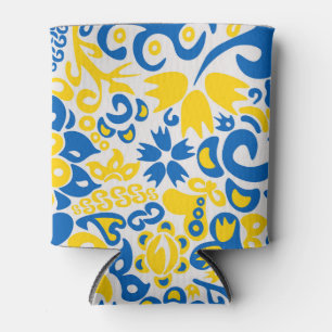 Folklore pattern with Oekrainian flag covu Blikjeskoeler