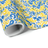 Folklore pattern with Oekrainian flag covu Cadeaupapier (Rol Hoek)