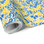 Folklore pattern with Oekrainian flag covu Cadeaupapier (Rol Hoek)