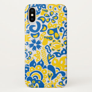 Folklore pattern with Oekrainian flag covu Case-Mate iPhone Case