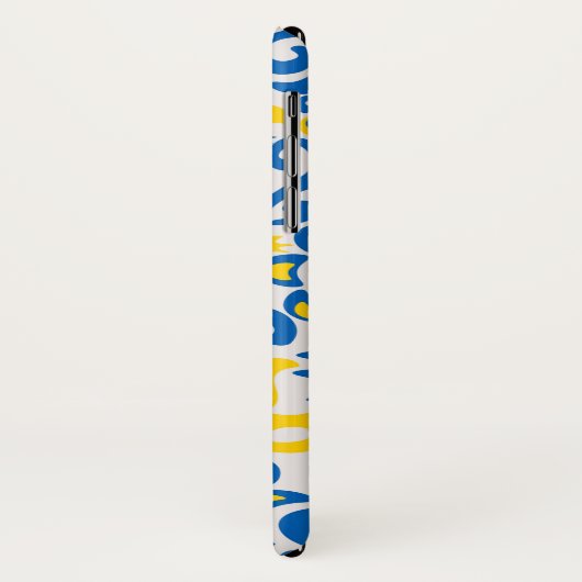 Folklore pattern with Oekrainian flag covu Case-Mate iPhone Case (Achterkant/links)