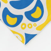 Folklore pattern with Oekrainian flag covu Fleece Deken (Hoek)