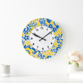 Folklore pattern with Oekrainian flag covu Grote Klok (Huis)