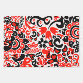 Folklore pattern with Oekrainian flag covu Inpakpapier Vel (Voorkant 3)