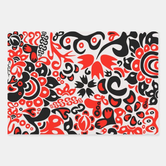 Folklore pattern with Oekrainian flag covu Inpakpapier Vel (Voorkant 3)