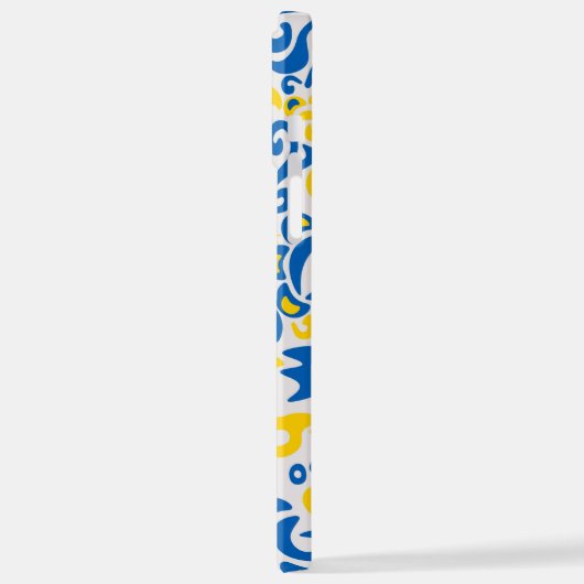 Folklore pattern with Oekrainian flag covu iPhone Hoesje (Linkerkant)