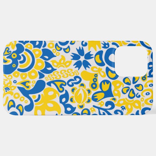 Folklore pattern with Oekrainian flag covu iPhone Hoesje (Achterkant horizontaal)