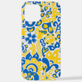 Folklore pattern with Oekrainian flag covu iPhone Hoesje (Achterkant)