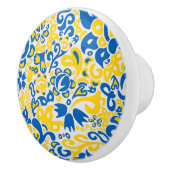 Folklore pattern with Oekrainian flag covu Keramische Knop (Rechts)