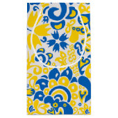 Folklore pattern with Oekrainian flag covu Klein Cadeauzakje (Achterkant)