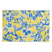 Folklore pattern with Oekrainian flag covu Kussensloop (Achterkant)