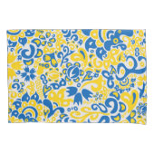 Folklore pattern with Oekrainian flag covu Kussensloop (Voorkant)