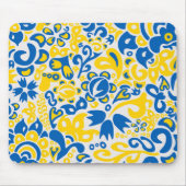 Folklore pattern with Oekrainian flag covu Muismat (Voorkant)