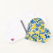 Folklore pattern with Oekrainian flag covu Notitieboek (Binnen)