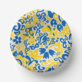 Folklore pattern with Oekrainian flag covu Papieren Kommen (Voorkant)