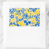 Folklore pattern with Oekrainian flag covu Rechthoekige Sticker (Tas)