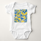Folklore pattern with Oekrainian flag covu Romper (Voorkant)