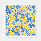 Folklore pattern with Oekrainian flag covu Servet (Voorkant)