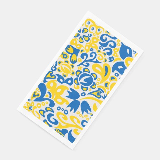 Folklore pattern with Oekrainian flag covu Servet (Hoek)