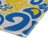 Folklore pattern with Oekrainian flag covu Snijplank (Hoek)