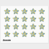Folklore pattern with Oekrainian flag covu Ster Sticker (Vel)