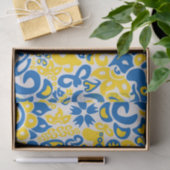 Folklore pattern with Oekrainian flag covu Tissuepapier (Geschenk)