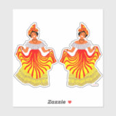 Folklore van de Franse Antillen Sticker (Vel)