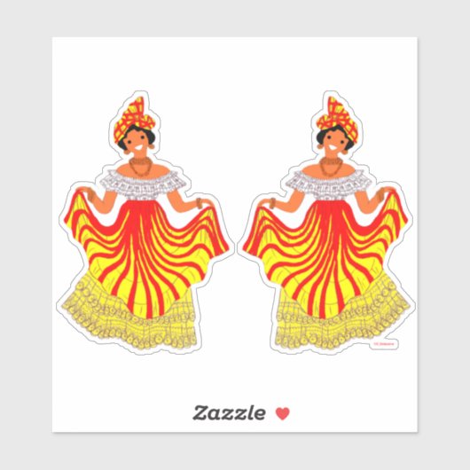 Folklore van de Franse Antillen Sticker (Vel)