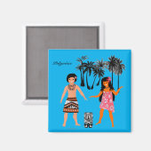 Folklore van Frans-Polynesië Magneet (Voorkant / Achterkant)