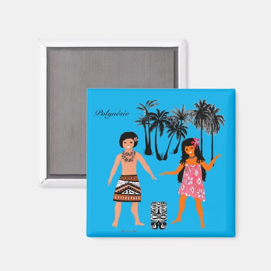 Folklore van Frans-Polynesië Magneet (Voorkant / Achterkant)