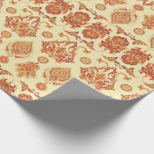 Folkloric Batik  ornament. Ethnic Floral se Cadeaupapier (Hoek)