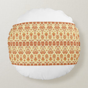 Folkloric Batik ornament. Ethnic Floral se Rond Kussen