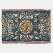 Folkloric Blauwgroen & Amber Intrical Ceiling Desi