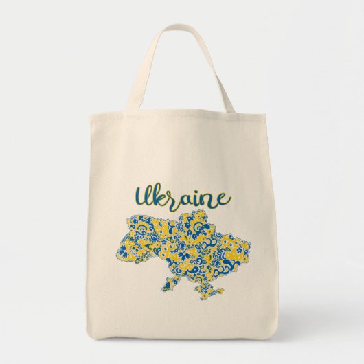 Folkloric pattern and Ukraine typography   Tote Bag (Voorkant)