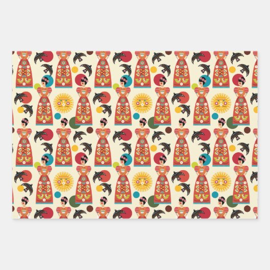 Folklorico Patroonset B Inpakpapier Vel (Voorkant)