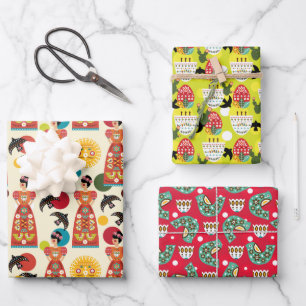 Folklorico Patroonset B Inpakpapier Vel