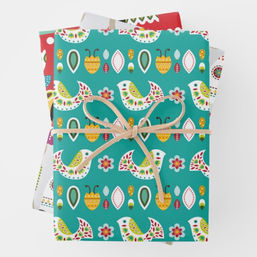 Folklorico Pattern Set A Inpakpapier Vel (In situ)