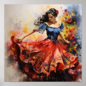 Folklórico ritmes, levendige dans Poster (Voorkant)