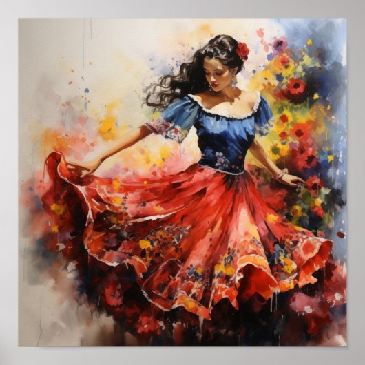 Folklórico ritmes, levendige dans Poster (Voorkant)