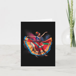 Folklorico Vrouw Dansen Mexicaanse Erfgoed Folk Da Kaart