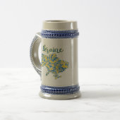 Folkloristisch patroon en Oekraïne-typografie Bierpul (Voorkant links)