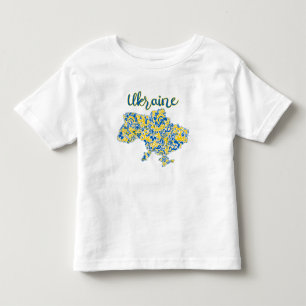 Folkloristisch patroon en Oekraïne-typografie Kinder Shirts