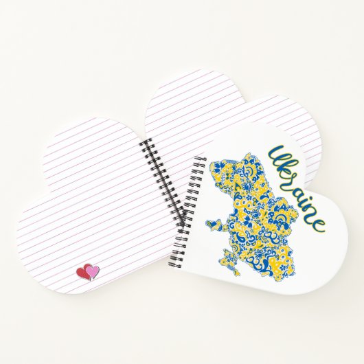 Folkloristisch patroon en Oekraïne-typografie Notitieboek (Binnen)