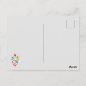 Folkloristisch Portugese bloeiende huwelijksverjaa Briefkaart (Achterkant)