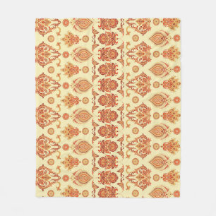 Folkloristische Batik Bloemen Etnisch Patroon Fleece Deken