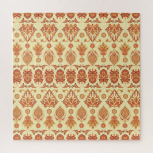 Folkloristische Batik Bloemen Etnisch Patroon Legpuzzel