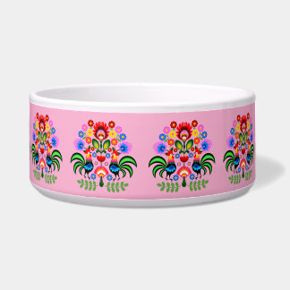 Folkloristische bloemenpatronen voerbakje